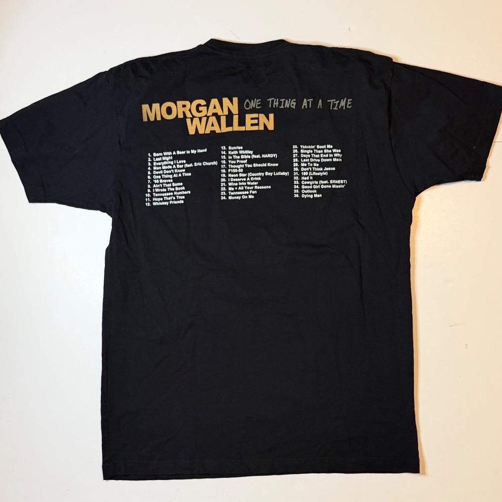 Morgan Wallen T-Shirt One Thing At A Time Tour Merch Men's Large - Picture 3 of 5